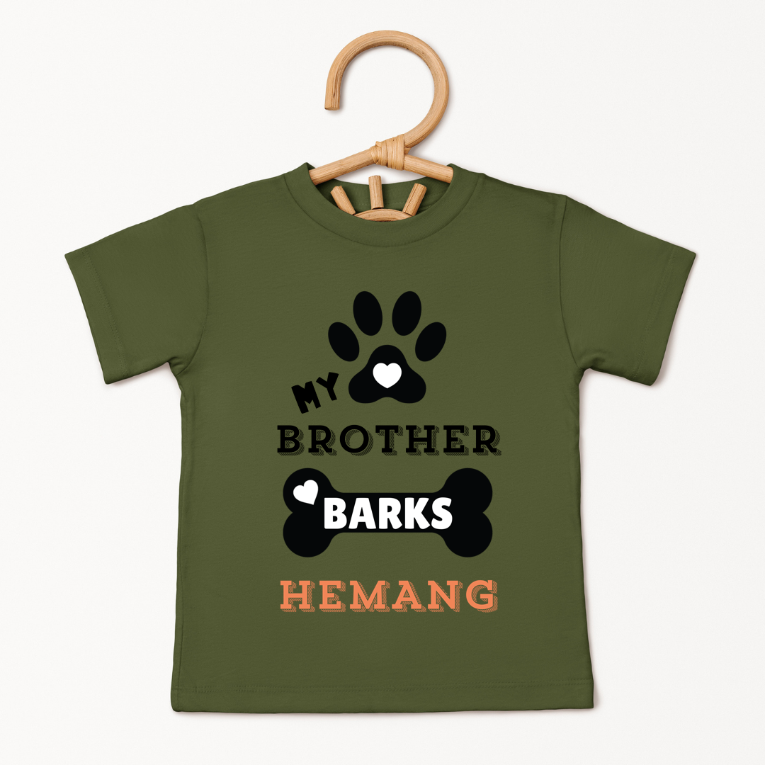 My Brother Barks - Custom Kids Tee
