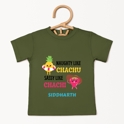 Naughty Like Chachu Sassy Like Chachi - Custom Kids Tee