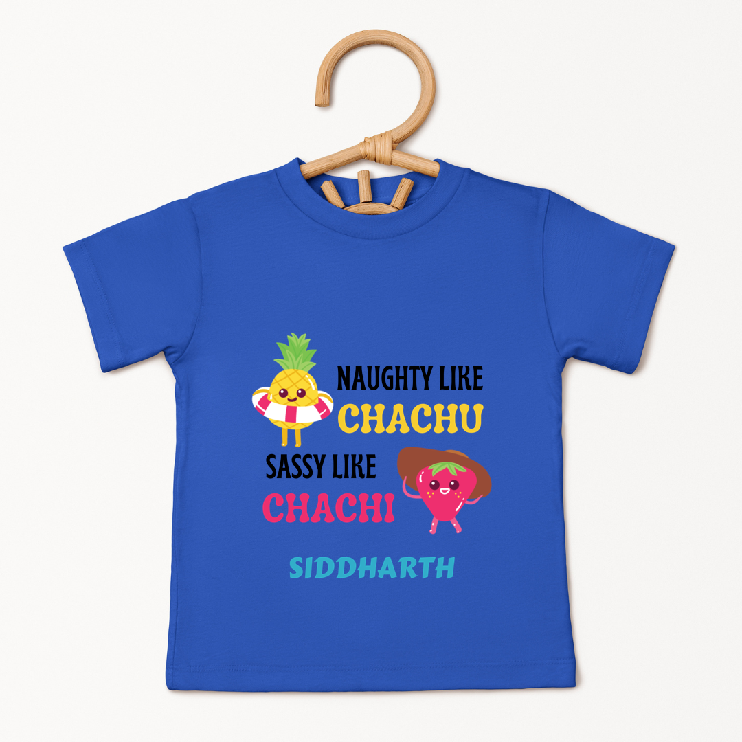 Naughty Like Chachu Sassy Like Chachi - Custom Kids Tee