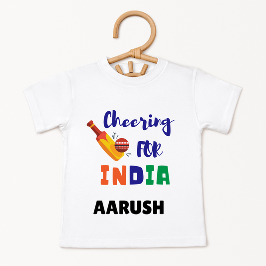 Cheering For India - Custom Kids Tee