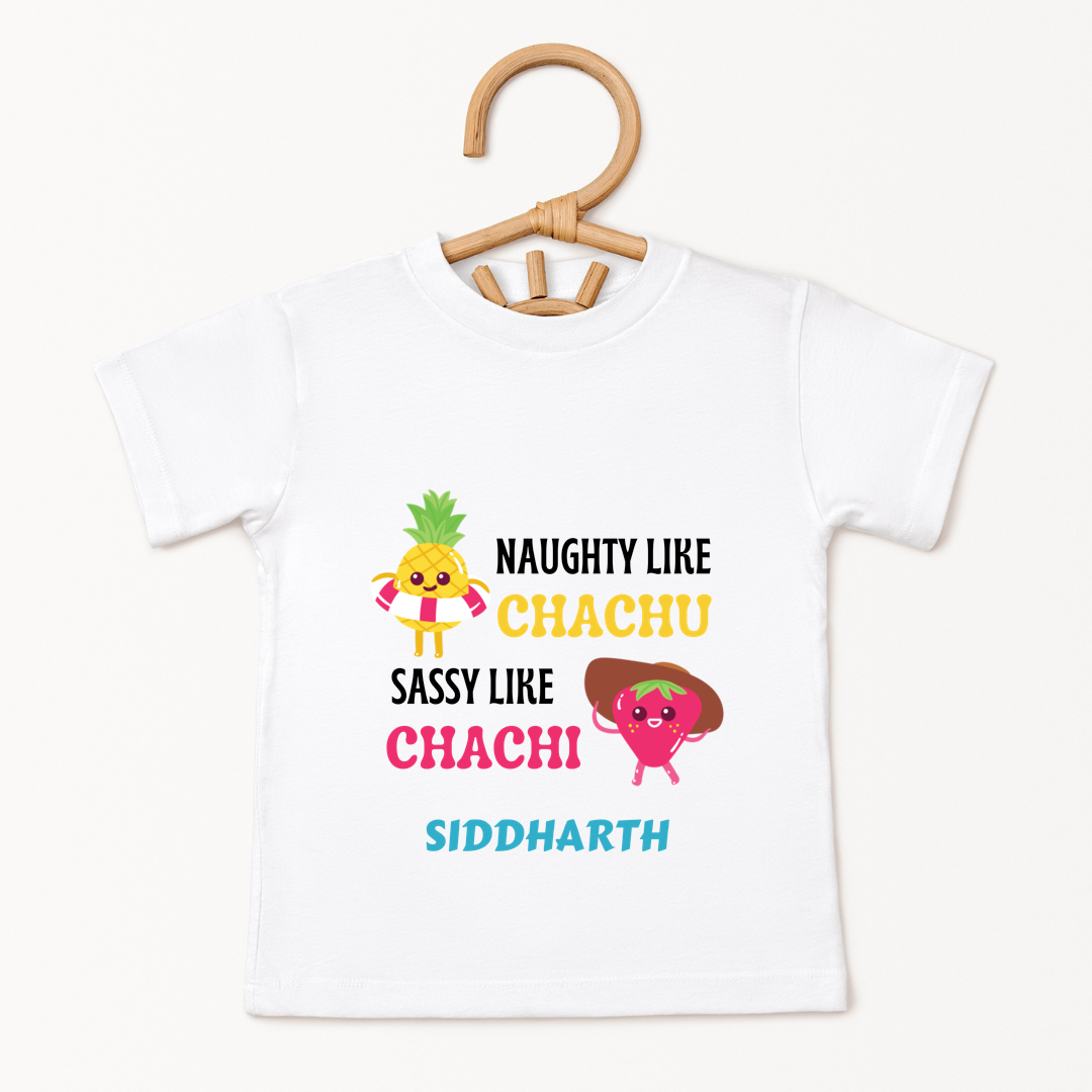 Naughty Like Chachu Sassy Like Chachi - Custom Kids Tee