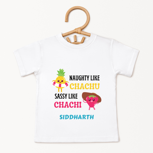 Naughty Like Chachu Sassy Like Chachi - Custom Kids Tee