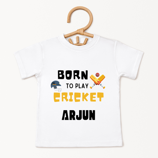 Born To Play Cricket - Custom Kids Tee