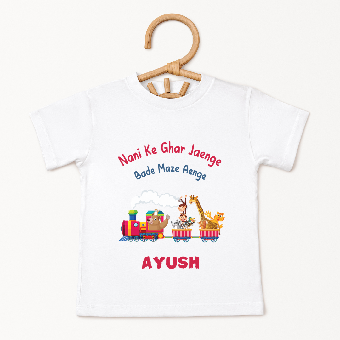 Nani Ke Ghar Bade Maze Aenge - Custom Kids Tee