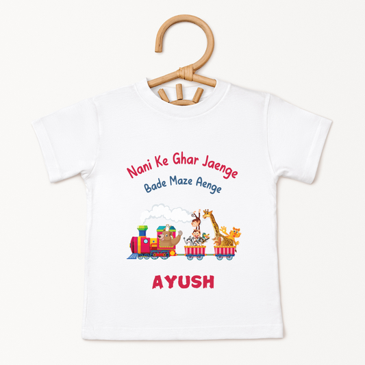 Nani Ke Ghar Bade Maze Aenge - Custom Kids Tee