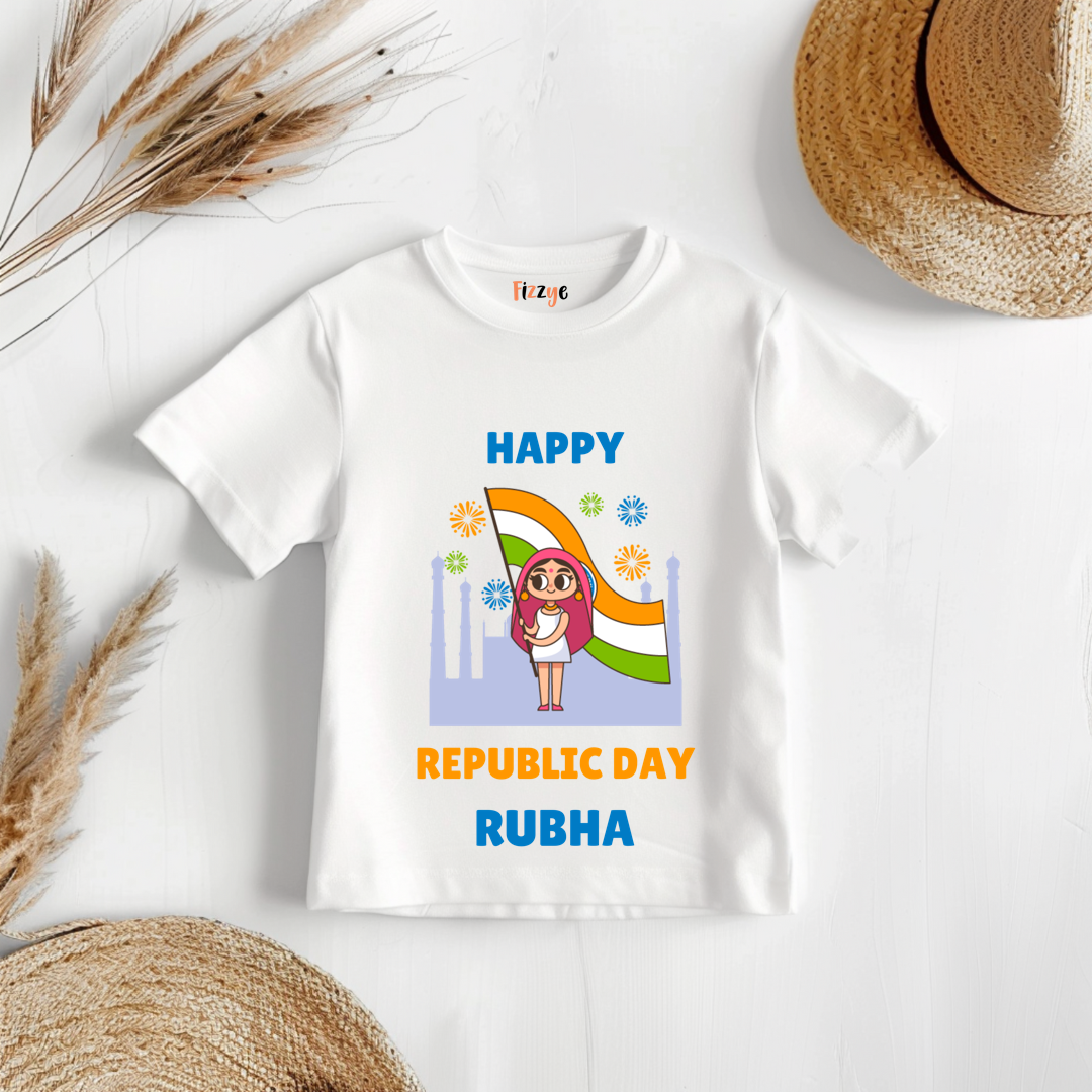 Happy Republic Day - Customisable Kids Tshirt