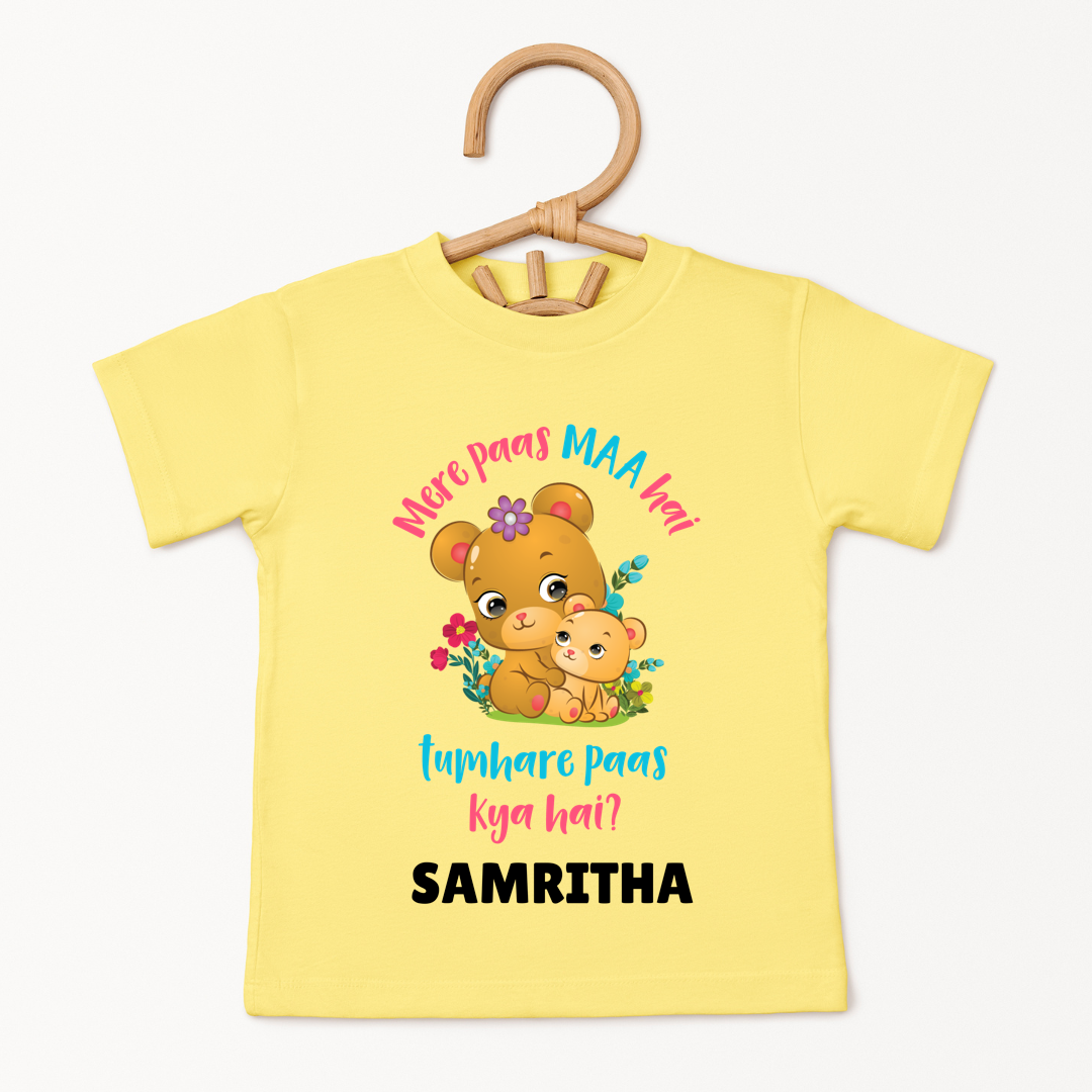 Mere Paas Maa Hai - Custom Kids Tee