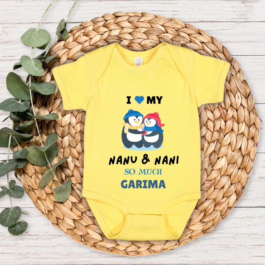 I Love My Nanu & Nani So Much - Custom Baby Romper