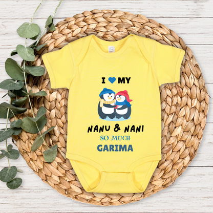 I Love My Nanu & Nani So Much - Custom Baby Romper