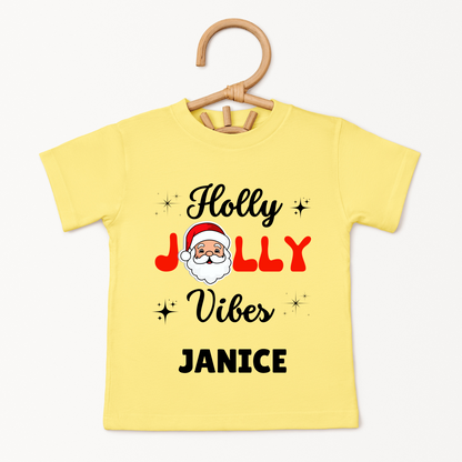 Holly Jolly Vibes - Custom Kids Tshirt