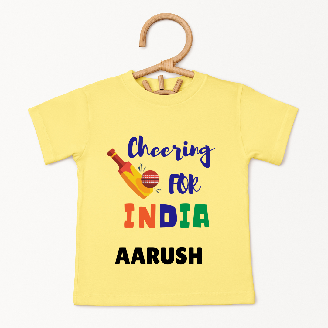 Cheering For India - Custom Kids Tee