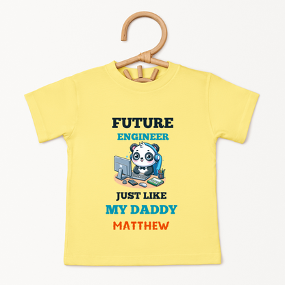 Future Engineer Just Like Daddy - Custom Kids Tee