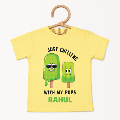 Just Chillin With My Pops - Custom Kids Tshirt