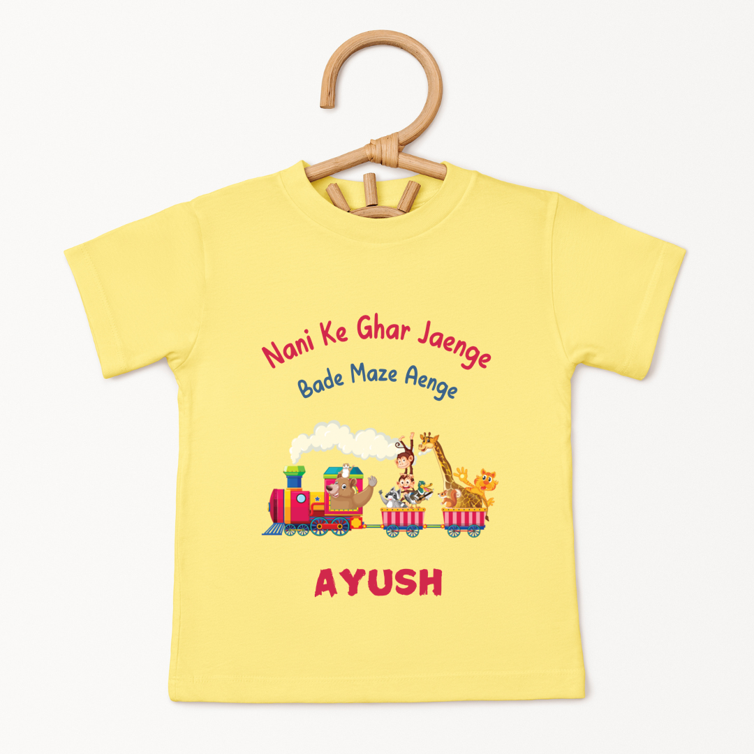 Nani Ke Ghar Bade Maze Aenge - Custom Kids Tee