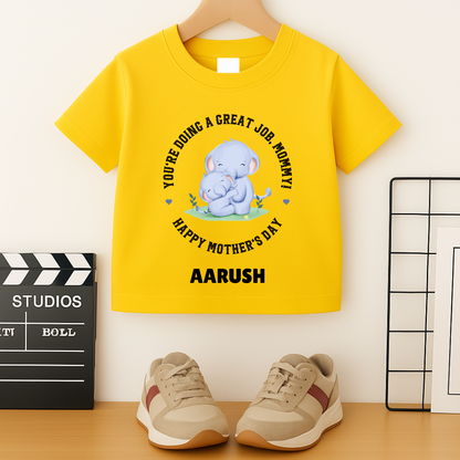 Happy Mother's Day Mom - Personalised Kids Tshirt